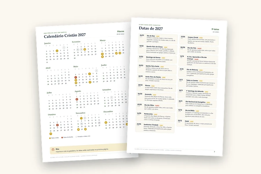 Calendário Cristão 2027