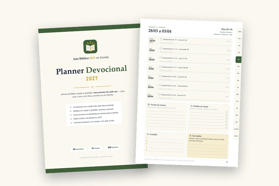 Páginas do Planner Devocional 2027