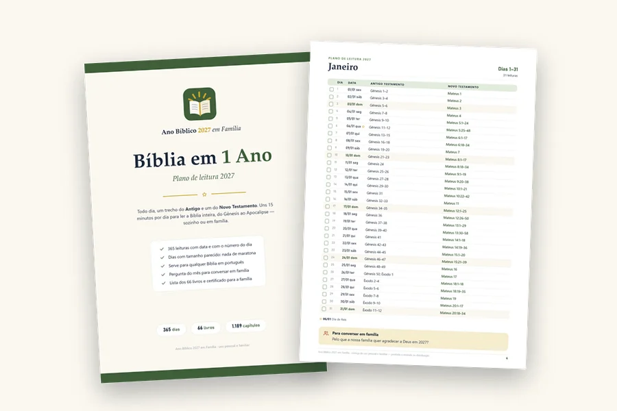 Plano de leitura Bíblia em 1 Ano 2027